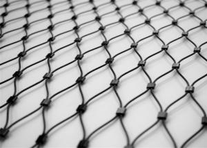 China Architectural Metal Wire Rope Mesh , Crimped Stainless Steel Cable Netting wholesale
