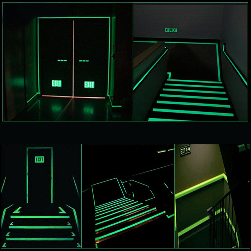 Outdoor Duct Glow In The Dark Anti Slip Grip Tape Reflective Photoluminescent Tape For Stairs
