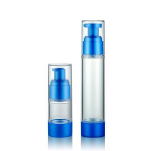 China Anodized aluminum head cap vacuum bottle cosmetics in 15ml 20mlALUM plastic vacuum bottle wholesale