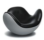 Designer Fiberglass Shell Leather Lounge Leisure Placentero Ball Chair