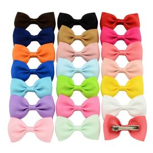 China 20 Colors Grosgrain Ribbon Hair Bows Headbands Baby Alligator Bow Clips 2.75 Inch wholesale