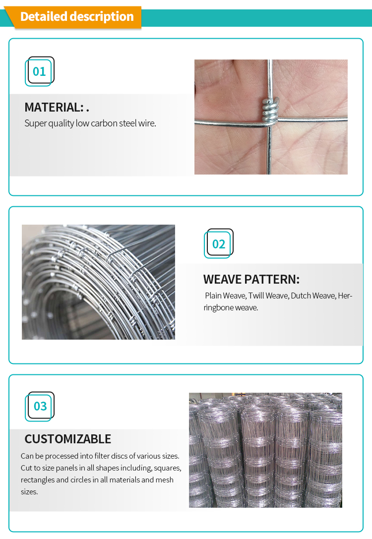 Farm Fencing Wire Galvanized Field Fence Factory