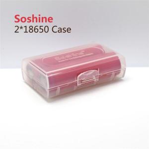 China Clear color 2*18650 battery holder plastic case/18650 battery plastic battery case for 2pcs 18650 batteries wholesale