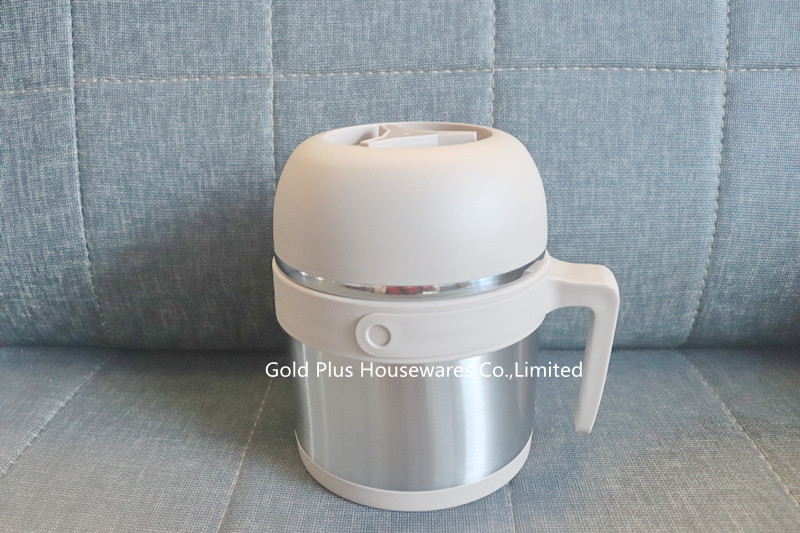 304 SS Easy Carrier Vacuum Food Container 1.5L Khaki Water Soup Pot