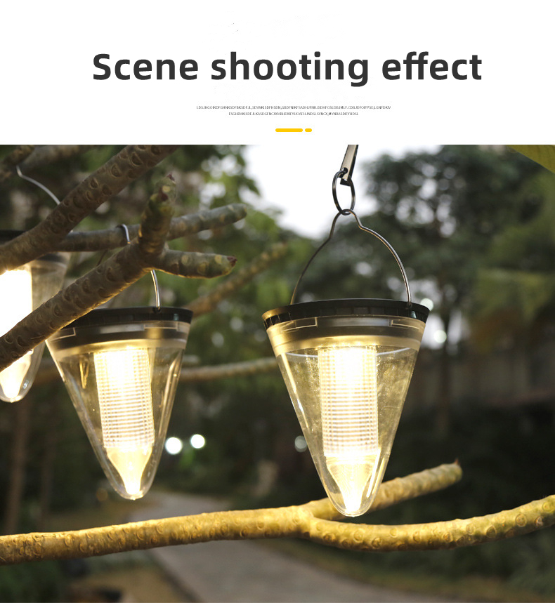 Solar Powered Canopy Lamp for Outdoor Landscape Lighting 48000 Hour Working Lifetime