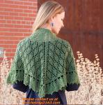 Hand Knitted Poncho, Brown Scarf,Wool Knitted Sweater Green Free Knitting