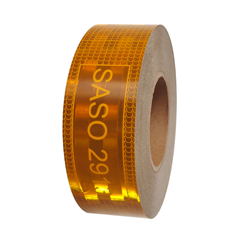 SASO 2913 Reflective Tape 4inch Metal Yellow Red White Reflective Reflective Tape