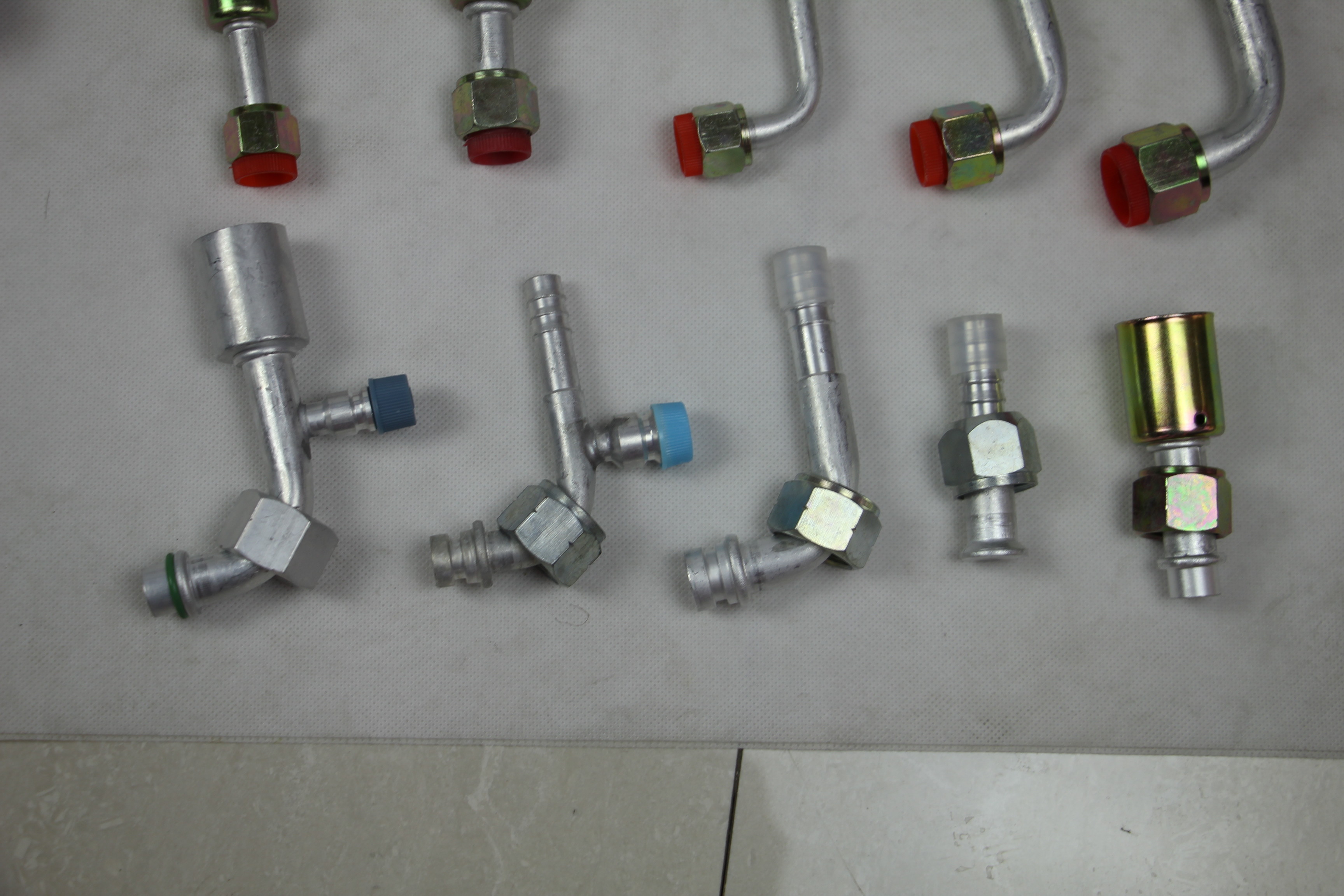 #6 #8 #10 #12 Straight Female O-Ring 7/8-14UNF Aluminium joint with iron cap auto air conditioning hose fitting