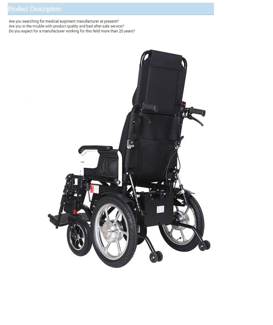 Medical Lightweight Big Wheel Wheelchair Folding Potable Elderly Disabled Electric Wheelchair
