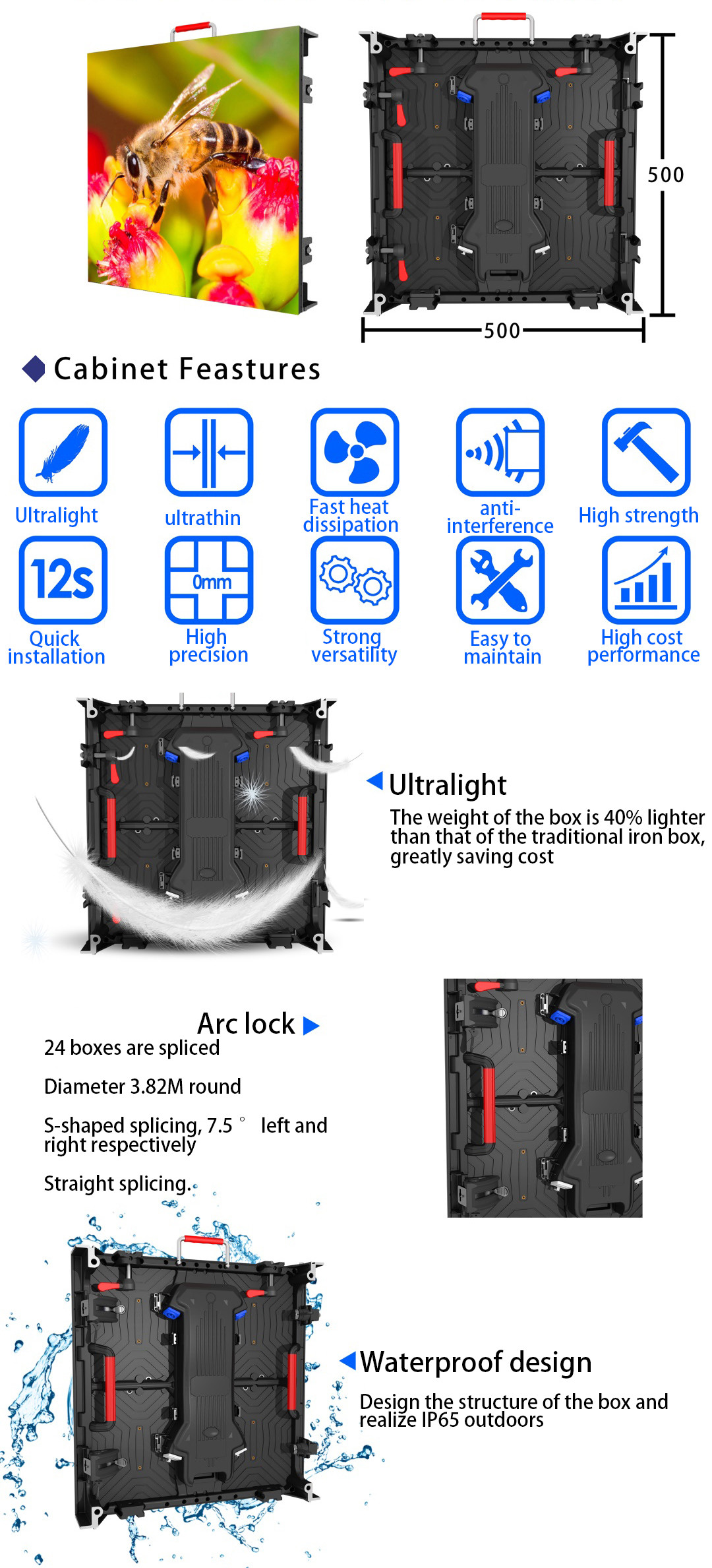 1000 Nits Indoor Stage LED Display Screen P4 Full Color SMD 2121