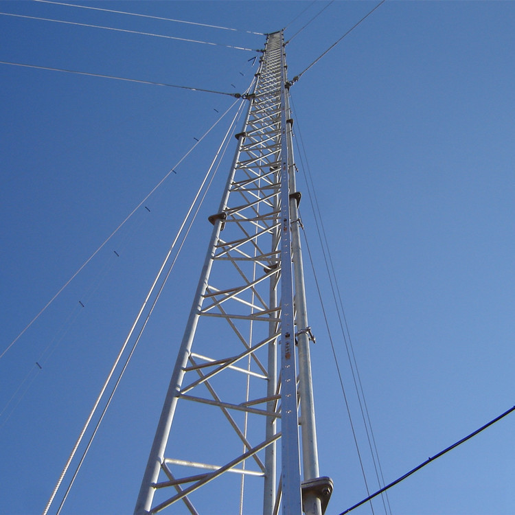 36m/S Powder Coated 30m High Guyed Lattice Tower