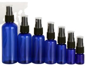 China 60ml 120ml 355ml blue Plastic Hand Sanitizer Skincare Shampoo Spray Bottle PET Cosmetic clear Plastic sprayer Bottles wholesale