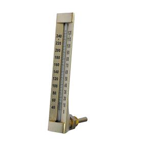 China Red Liquid inside 60MM 90deg Industrial Glass Thermometers 3/4'' BSP wholesale
