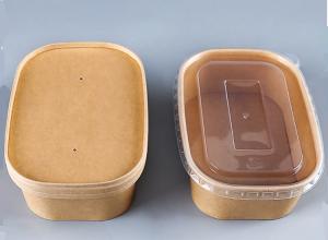 China Rectangular Kraft Paper Rice Box Bento 500ml 650ml 750ml 1000ml wholesale