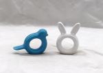 Color Customized Ceramic Napkin Holder Animal Design Ceramic Napkin Ring Set