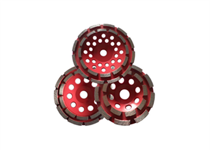 Red 4 Inch Diamond Cup Wheel Concrete Grinding Wheel For Grinder