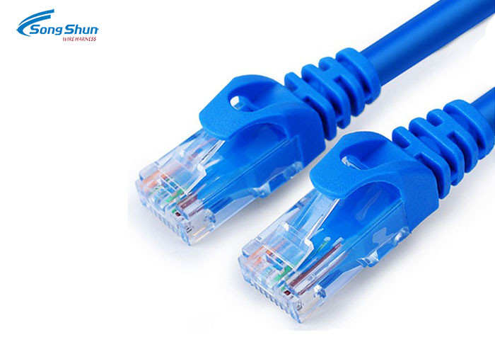Flexibile RJ45 Cat5e Patch Cable Custom Length Phosphor Bronze IDC Blades
