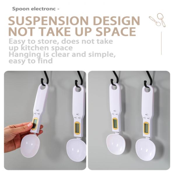 Home Kitchen Electronic Kitchen Scale 500g 0.1g LCD Digital Measuring Food Flour Digital Spoon Scale with Button Battery