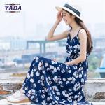Summer beach floral spaghetti straps maxi latest party designs 100% cotton white