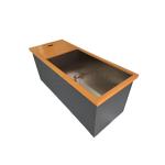 Customized Logo Rectangular Stainless Steel Wood Spa Massage Tub Portable Ice