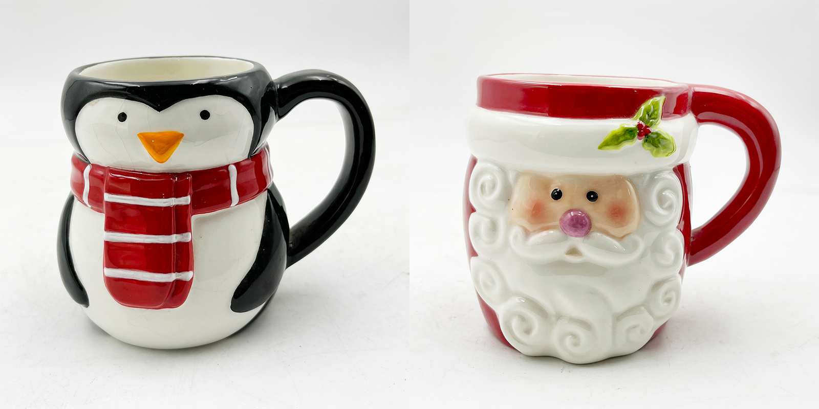 White Snowman Diner Christmas Style Coffee Mug Cup Custom Creative Ceramic Practical Thick Water Mug