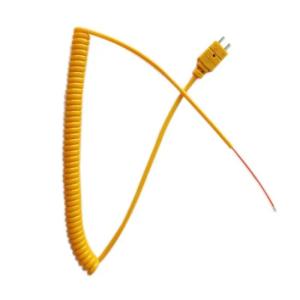 China Coiled Type K Thermocouple Cable Flat PVC Insulation With Miniature Connector wholesale