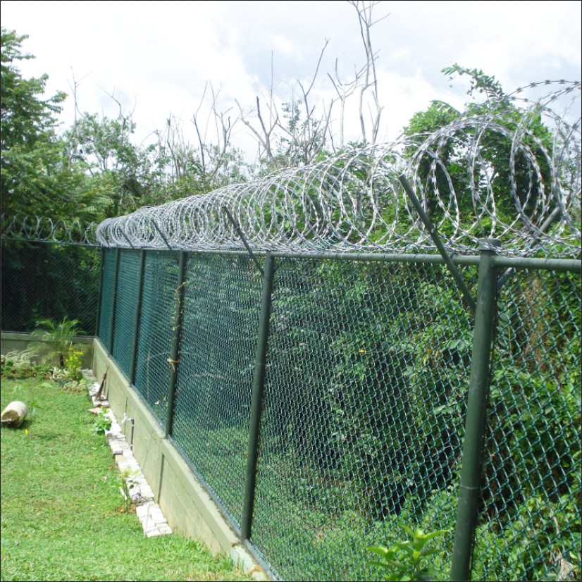 The Fine Quality chain link fence aquaculture purse seine orchard protection net pvc coated chain link fence