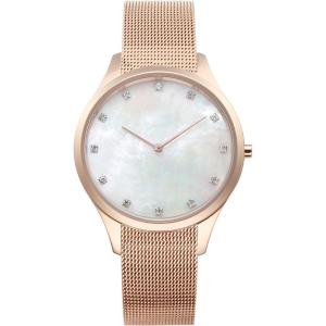 China Elegant Ladies Designer Diamond Watches Pearl Shells 30m Water Resistant wholesale