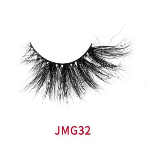 China Natural Black Fluffy 25mm Mink Lashes , 5D Handmade Mink Lashes wholesale