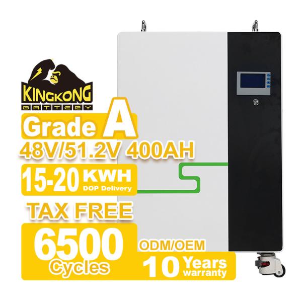 48V 51.2V LiFePO4 Battery Pack 200Ah 300Ah 400Ah 15kWh 20kWh For Solar Energy