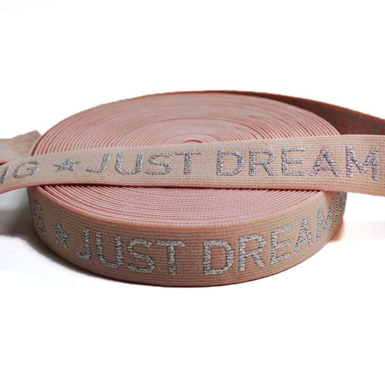 Glitter Metallic Elastic Band 1cm 2cm Width Jacquard Elastic Band