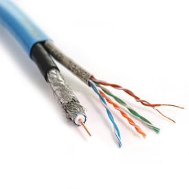 China Network RG6quad + 24AWG UTP CAT5E Cable Lan CAT5E Cable With 4 Pairs wholesale