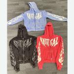 Custom Hoodies Lined or Custom 100% Cotton Puff Printing Streetwear Acid Washed