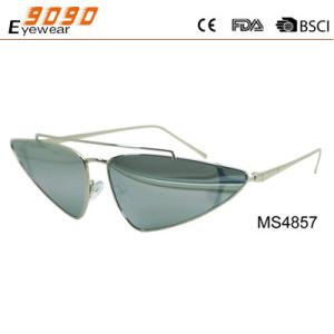 China Fashionable triangle shape metal sunglasses suitable for men and women wholesale