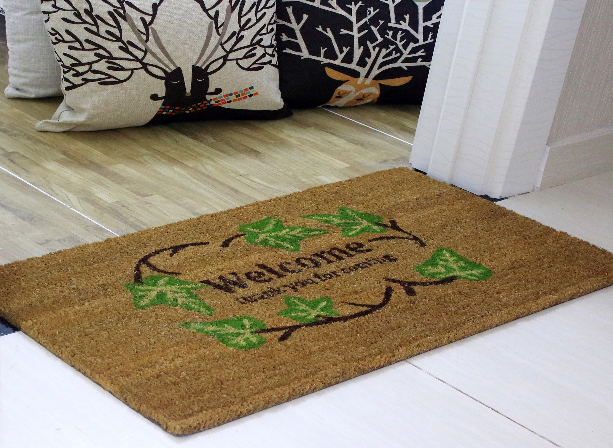 40*60cm Coir Coconut Entrance Matting Thickness 15mm PVC Backing