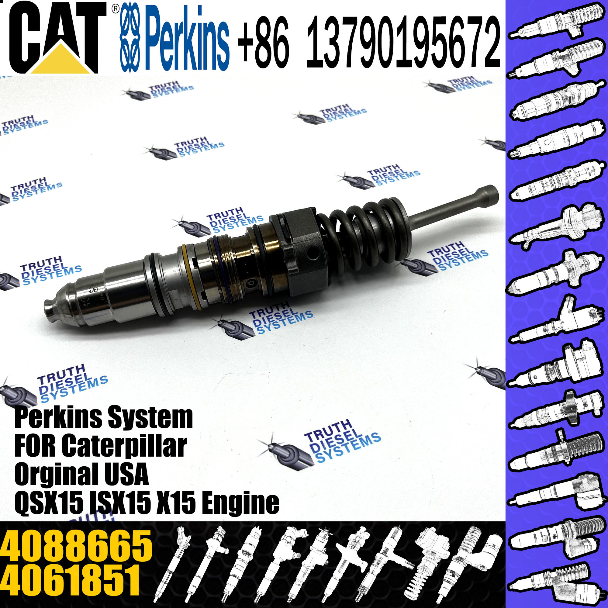 ISX15 Cummins Diesel Injector QSX15 Fuel Injector Assembly 4088660 4088665