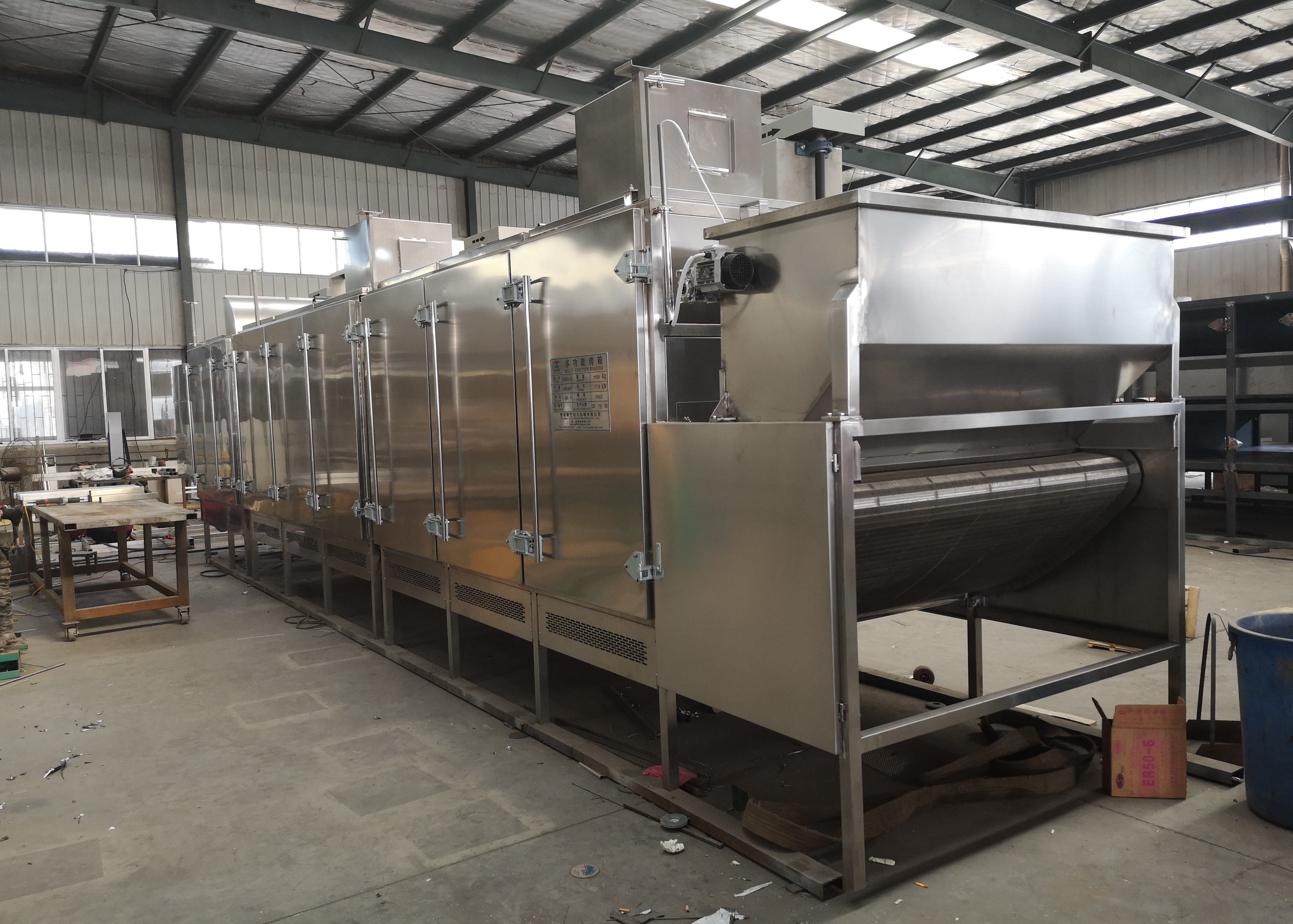 Professional Dry Nuts Roasting Machine With Gas / Electricity Heating Source