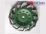 Fan Cup Turbo 7 Inch Concrete Masonry Grinding Wheel 115mm Green Color