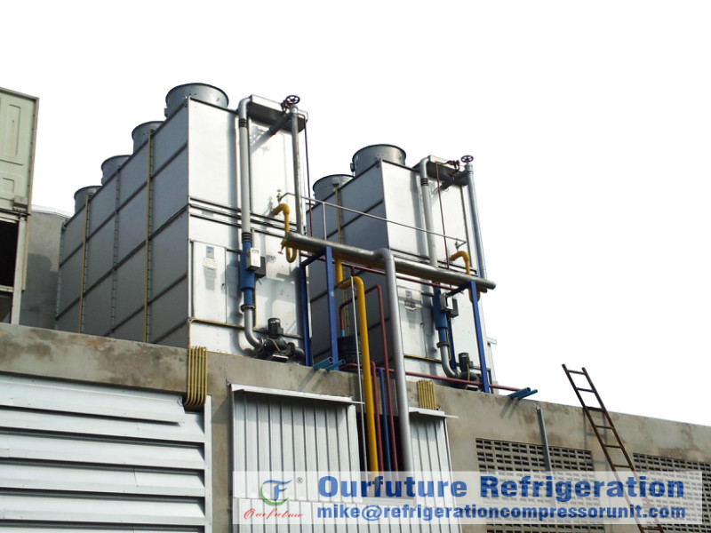 Forced Draft Type Evaporative Cooled Condenser Cold Room Refrigeration System