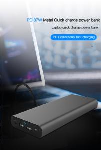China Metal Housing Power Delivery USB-C PD Portable 20V Laptop Power Bank 100W wholesale