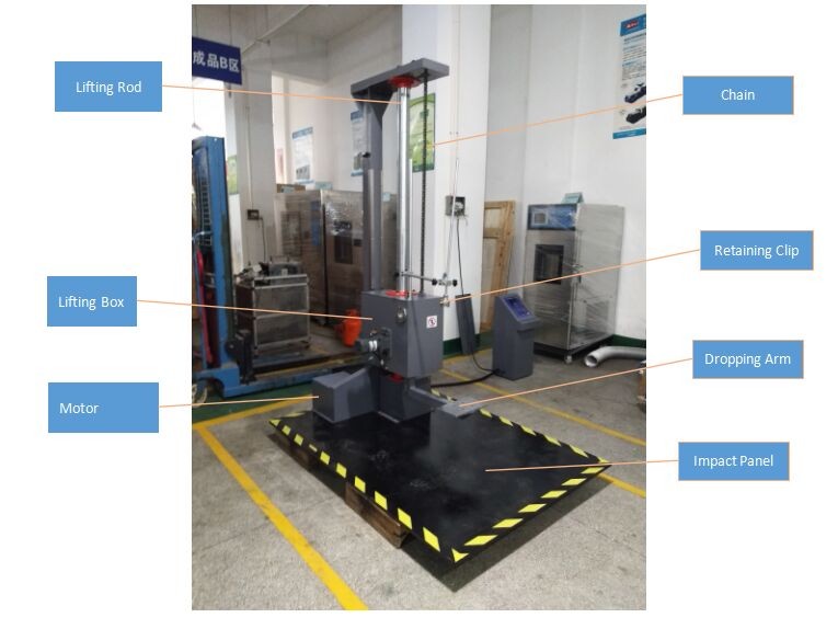 Mobile Phone Cells Free Fall Drop Tester with Emergency Stop Safety Device