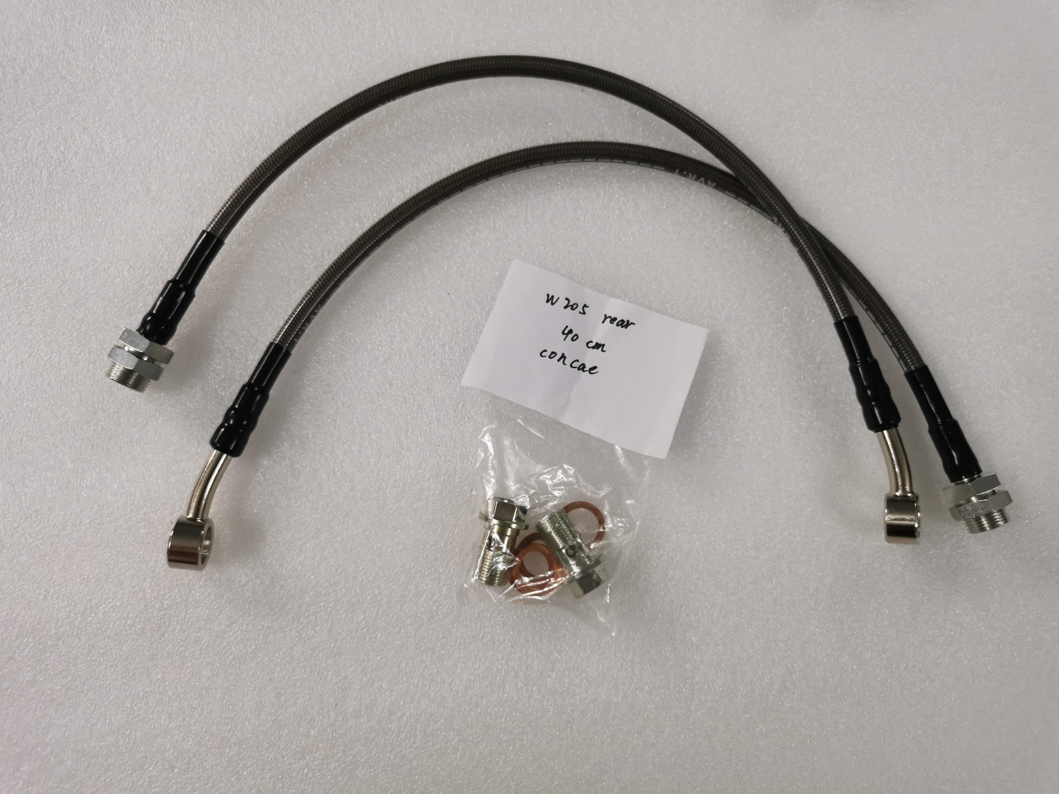 W205 I30 Car Brake Line Convex Nozzle Flexible Steel Braided