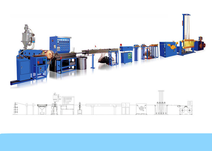 Automatic UL2488 Computer Flat Cable Extrusion Line Cable Manufacturing Equipment