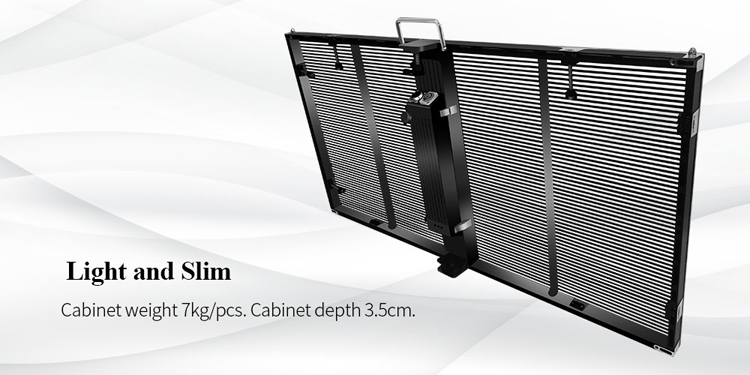 P3.9 High Brightness Flexible Transparent LED Screen For Outdoor Installation