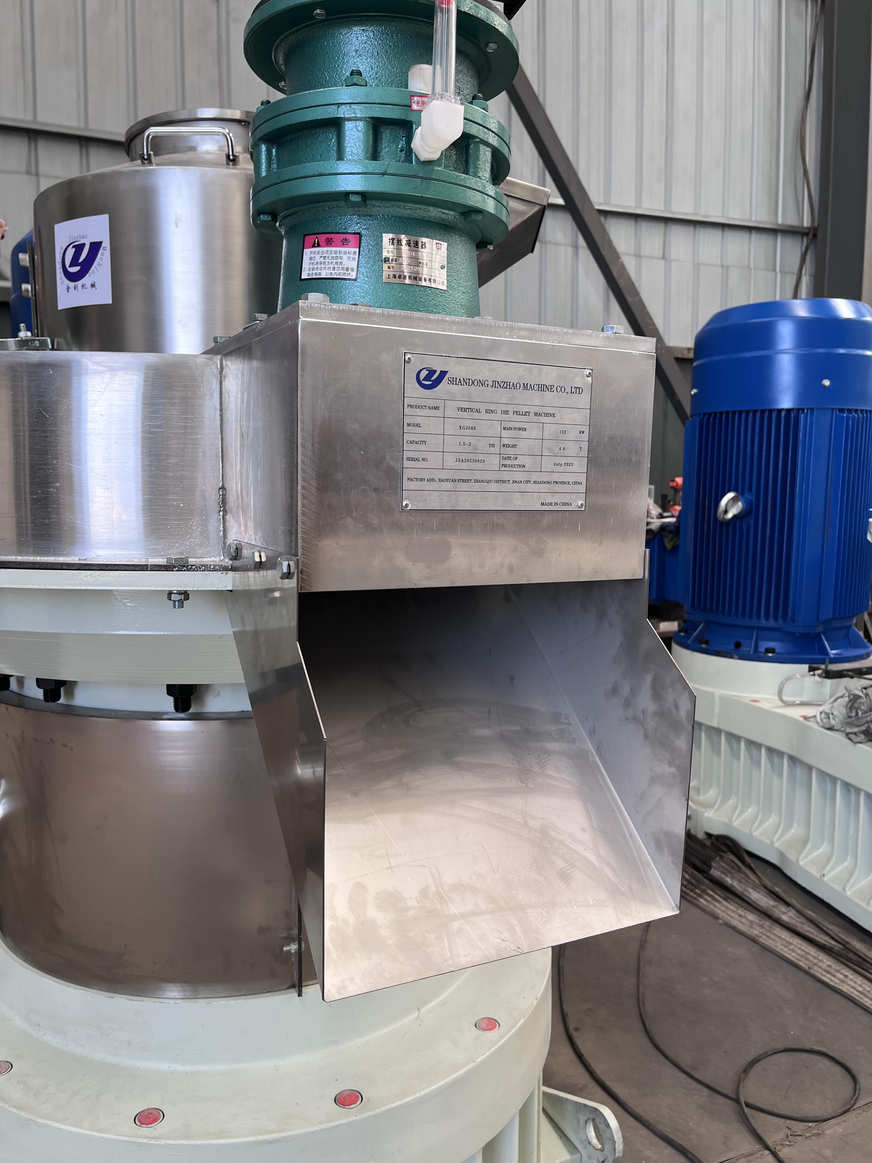380V Cotton Stalk Pellet Machine 90kw Ring Die Rice Husk Pellet Machine