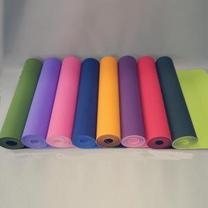 China Colorful Double Side Yoga Mat/Eco friendly non slip exercise floor pattern waterproof washable sport TPE yoga mat wholesale