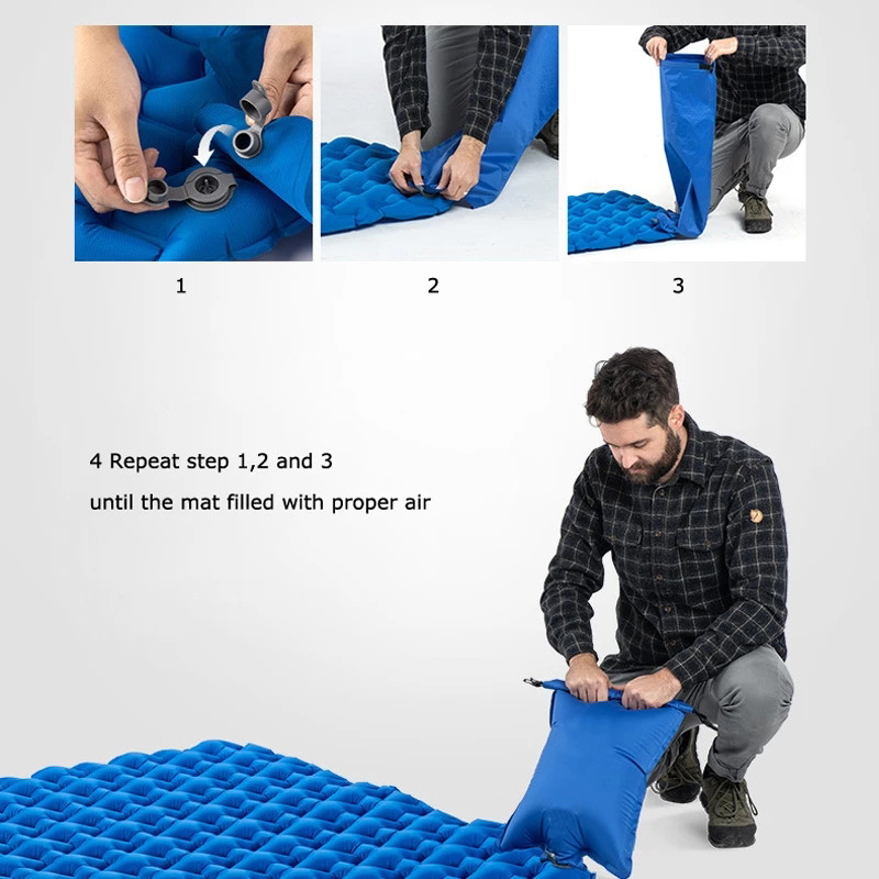 Portable 2 Person Thickened Ultralight Portable Folding Air Mattress