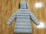 Padded Hooded Drawstring Jacket Womens Long Lightweight Puffer Coat