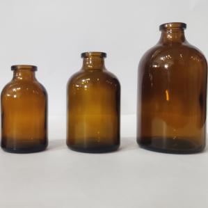 China 10ml 30ml 100ml Amber Glass Reagent Bottle Molded Antibiotic Glass Bottle wholesale