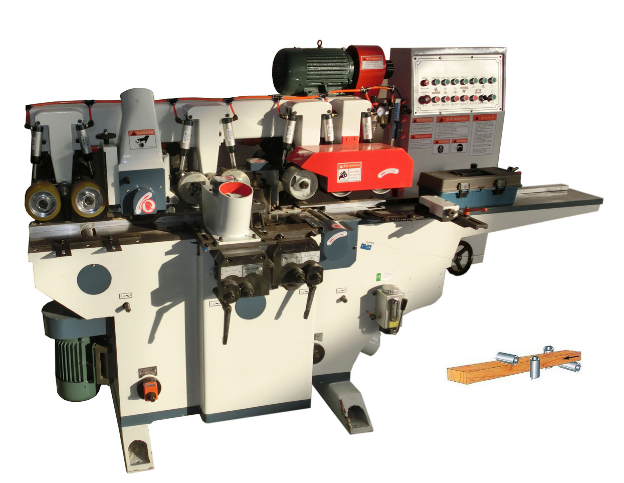 Simple and Economical Four Side Planer Machine SMB-4018 four Sides moulder for wooden floor